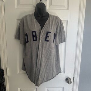 Obey Gray Men's baseball style Shirt - size  m
